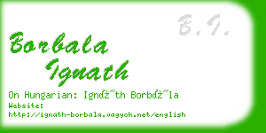 borbala ignath business card